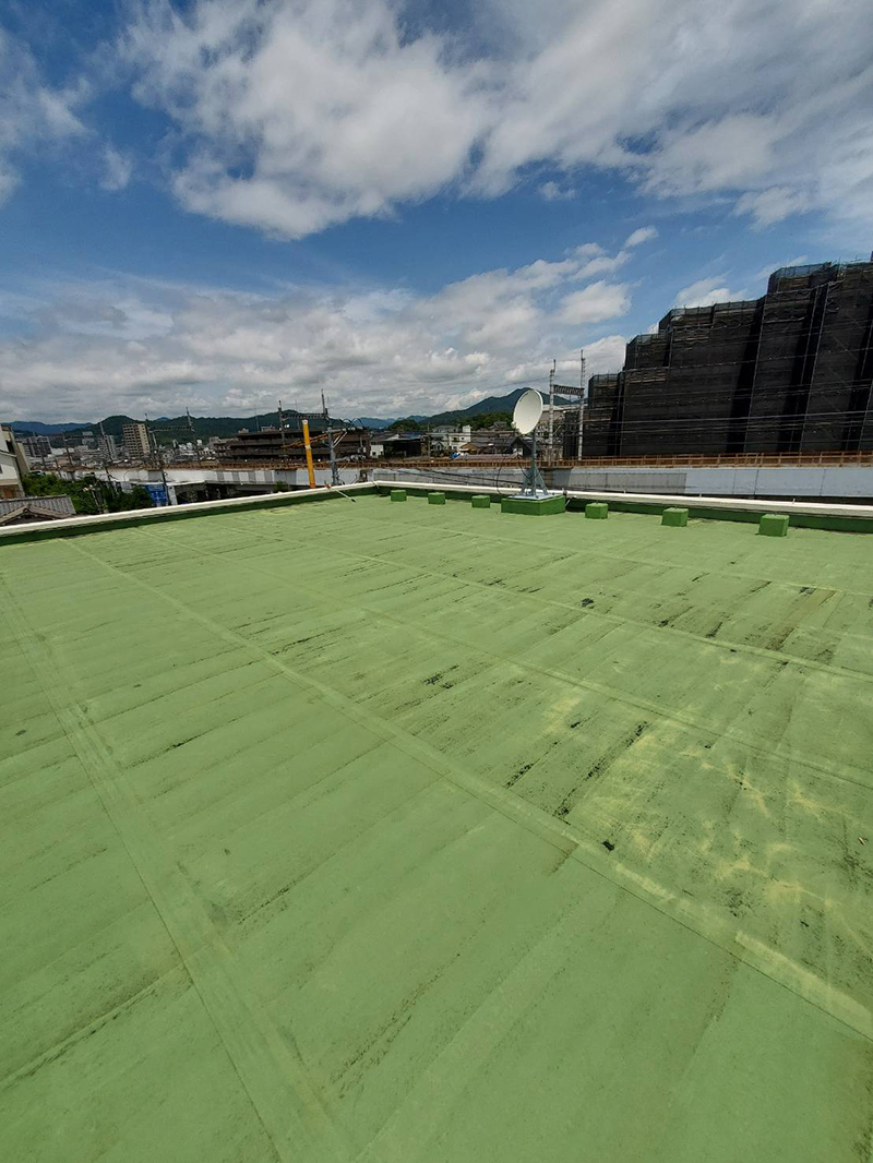 ダテ建設メゾン浜田屋上絶縁塩ビシート防水工事（広島市府中）